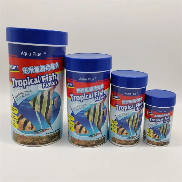 Flocos de peixes tropicais